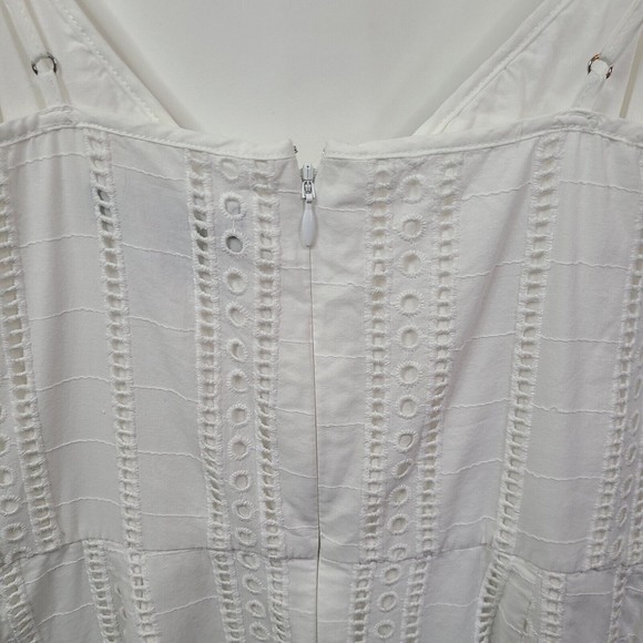 Banana Republic White Strapless Eyelet Dress Womens 2 - Picture 6 of 6